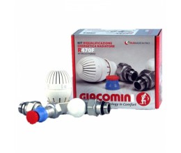 Комплект (подача+обратка+термоголовка) Giacomini 1/2