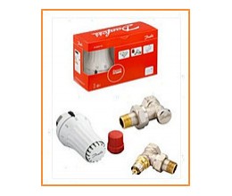 Комплект (подача+обратка+термоголовка) Danfoss 1/2