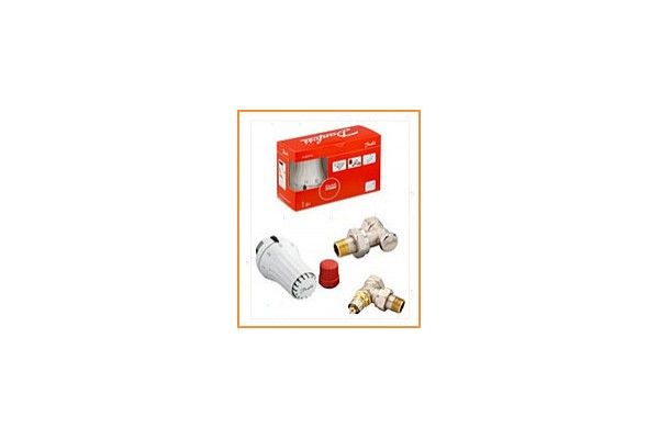 Комплект (подача+обратка+термоголовка) Danfoss 1/2