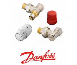 Комплект (подача+обратка+термоголовка) Danfoss 1/2