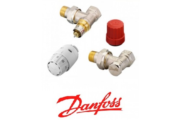 Комплект (подача+обратка+термоголовка) Danfoss 1/2
