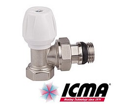 Кран радиаторный угловой верхний ICMA 1/2