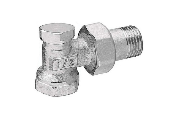 Кран радиаторный угловой нижний Ferro 1/2