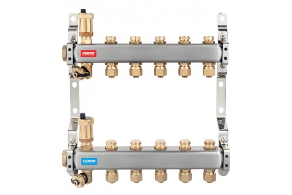 Коллектор с расходомерами FERRO SN-RO02S 1 на 4 выхода