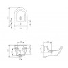 Биде подвесное  для ванной комнаты CERSANIT TAISA 35,5x51,5x33 cm