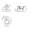 Биде подвесное  для ванной комнаты IDEAL STANDARD CONNECT AIR, 36x54x29,5 cm