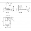 Биде подвесное  для ванной комнаты IDEAL STANDARD CONNECT, 36,5x54x29,5 cm