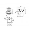 Биде  для ванной комнаты  IDEAL STANDARD TESI, 36x55x40 cm