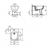 Биде  для ванной комнаты  IDEAL STANDARD TEMPO, BACK TO WALL , 36x53x40 cm