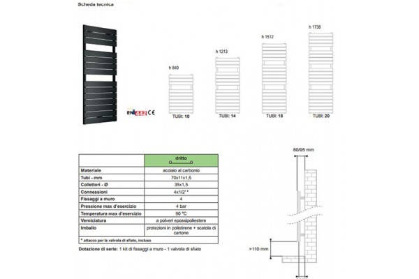 LAZZARINI PALERMO 500х1213 mm 590 W