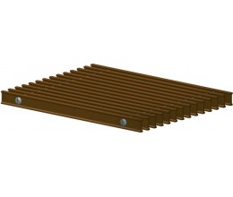 Решетка Алюминиевая Techno PPA 200-1200/С (Коньячный)