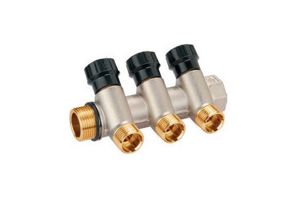 Коллектор для водоснабжения Bugatti 3/4*1/2 на 3 выхода