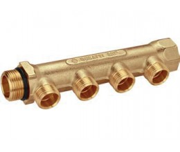 Коллектор для водоснабжения Bugatti 1*1/2 на 4 выхода.