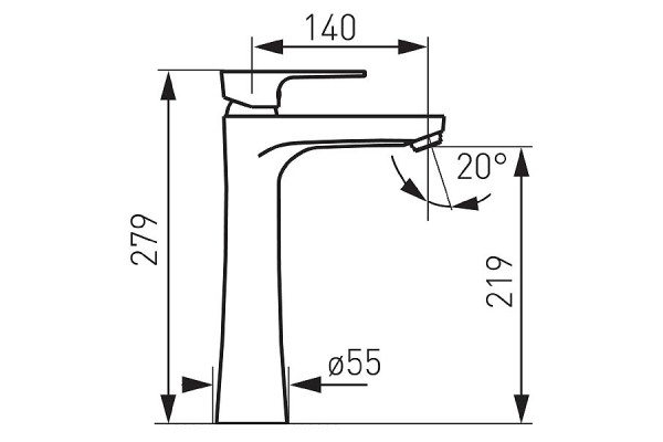 Смеситель FERRO SQUARE BAQ2L