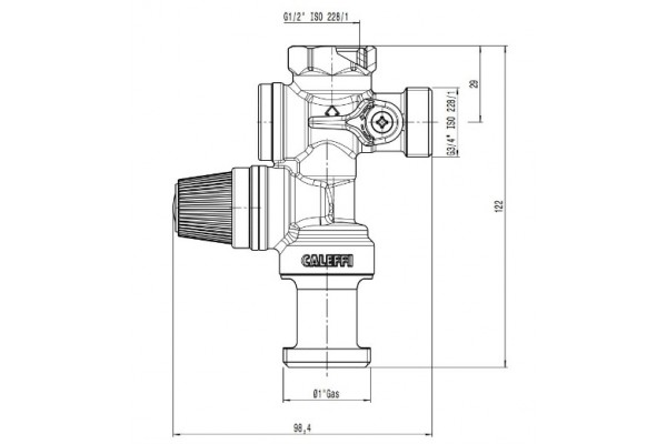 Группа безопасности CALEFFI 3/4 10 bar