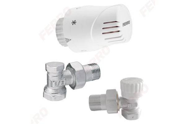 Комплект с термоголовкой FERRO 1/2″ ZTM21