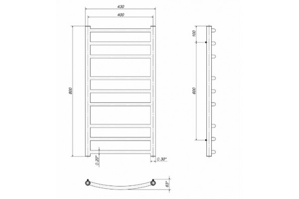 Классик Элит П9 400x800 Э правое