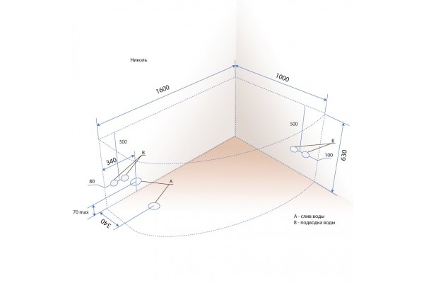 Ванна Triton Николь 1600*1000 mm  L