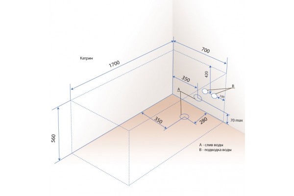 Ванна Triton Катрин 1700*700 mm
