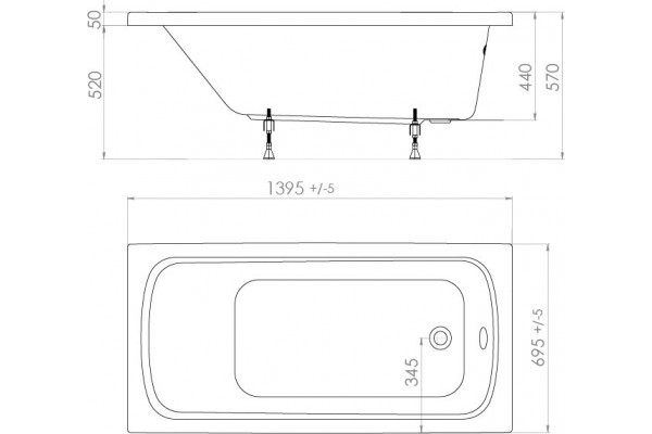 Ванна Triton Стандарт 1400*700 mm