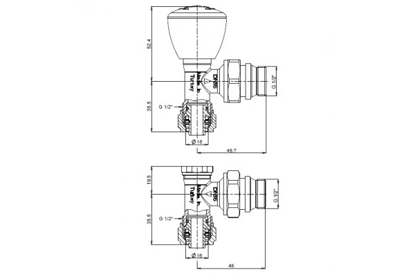 Комплект  E.C.A. RVK/GVK PEX16-1/2