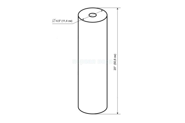 Картридж полипропиленовый Fitaqua 4,5x20” 20 мкм
